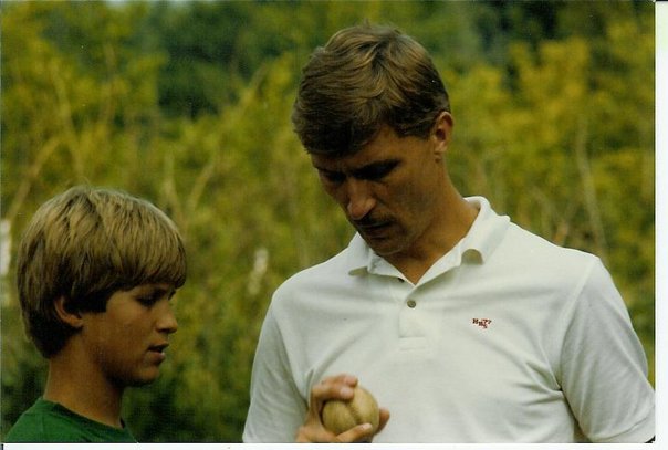 Matthew Timothy Buko and Timothy Francis Buko.  Loan Oak, MI circa 1976.